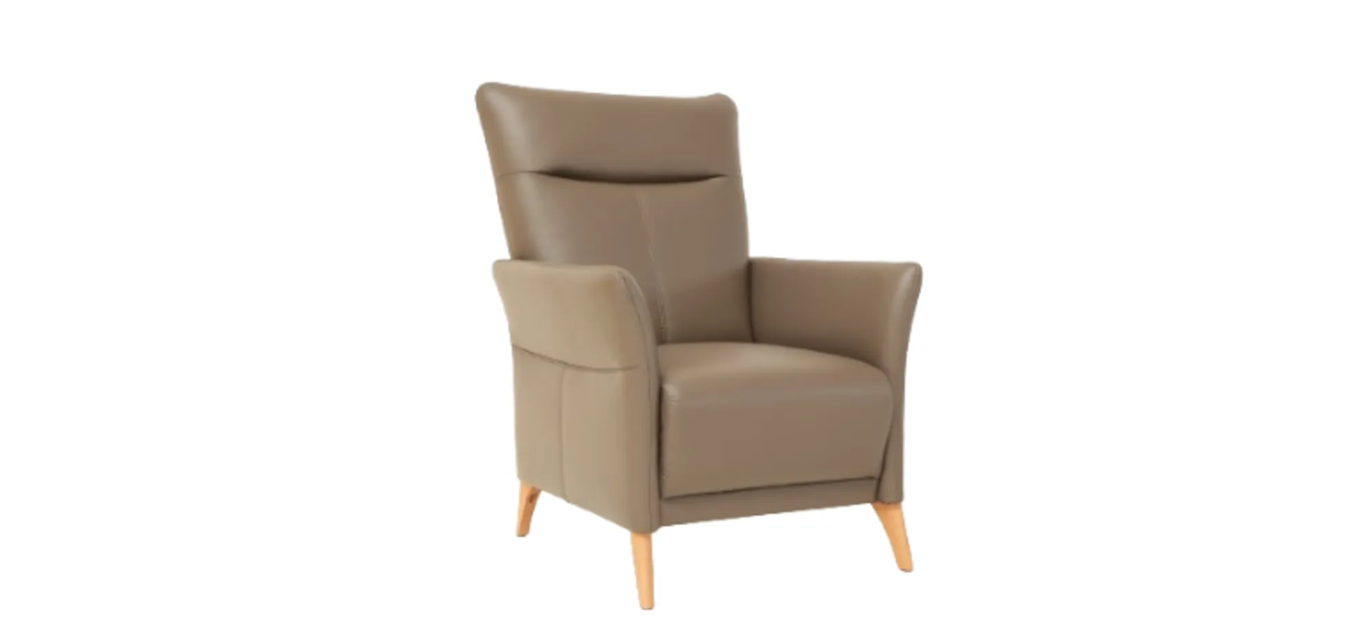 Sessel Rosario - Leder, Rauchbraun