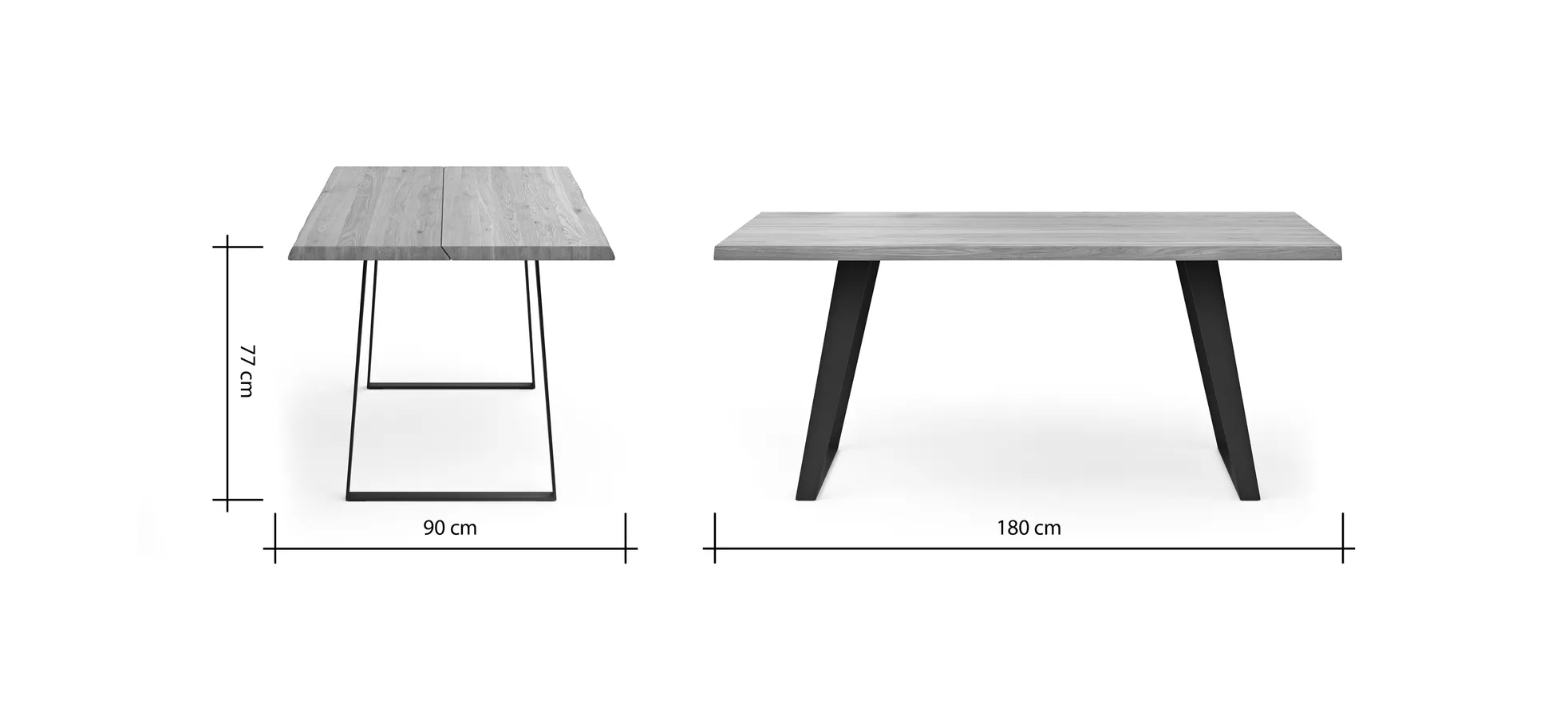 Esstisch Talara Lina - LB. ca. 180x90cm, Wildeiche Natur