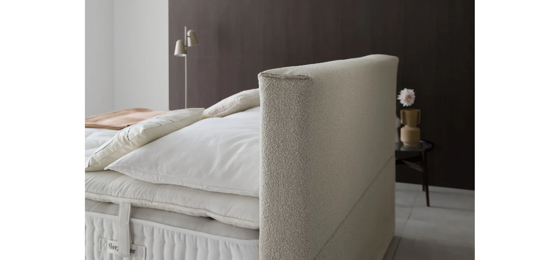  Boxspringbett Contur 4600 - Liegefläche  ca.180x200 cm, Boucle, Beige