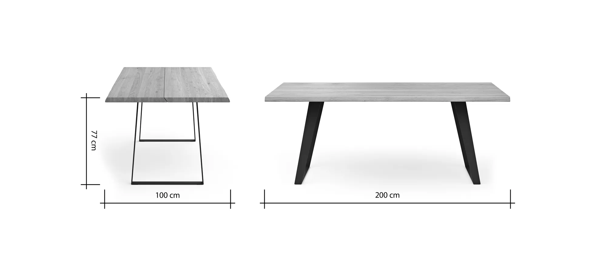 Esstisch Talara Lina - LB ca. 200x100cm, Wildeiche Natur