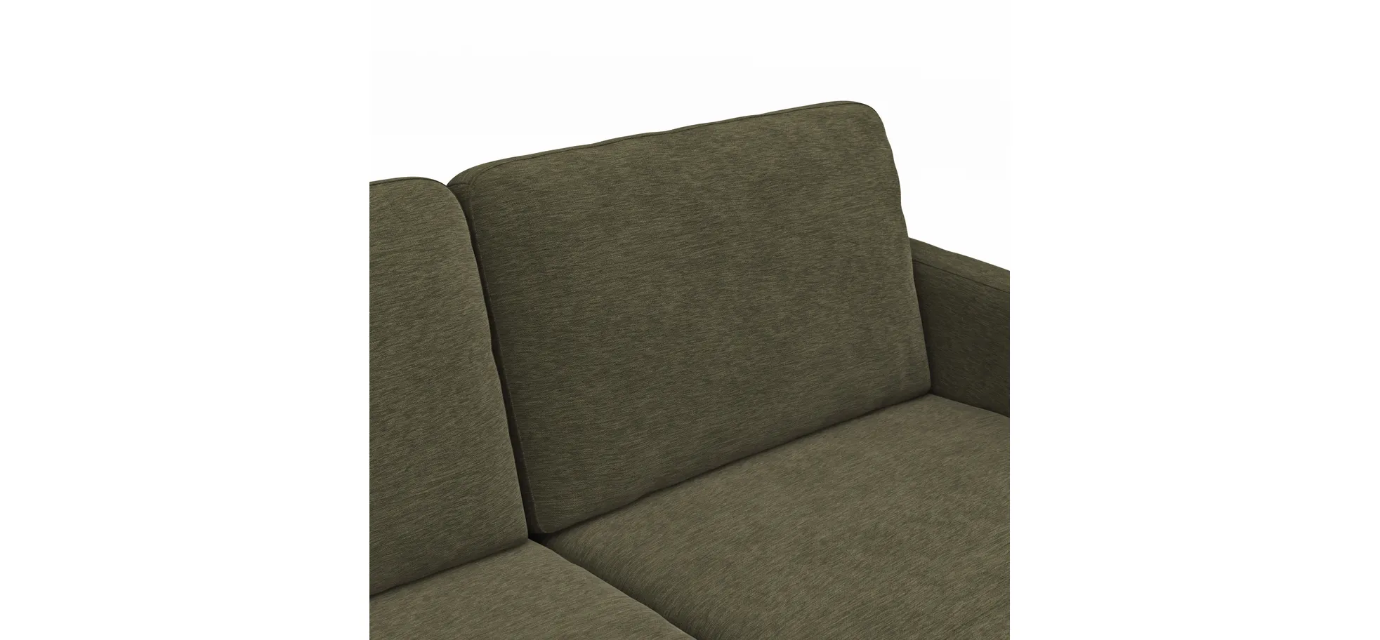 Wohnlandschaft Enna - Ecke links, 2,5-Sitzer, Longchair rechts, Stoff,  Olive