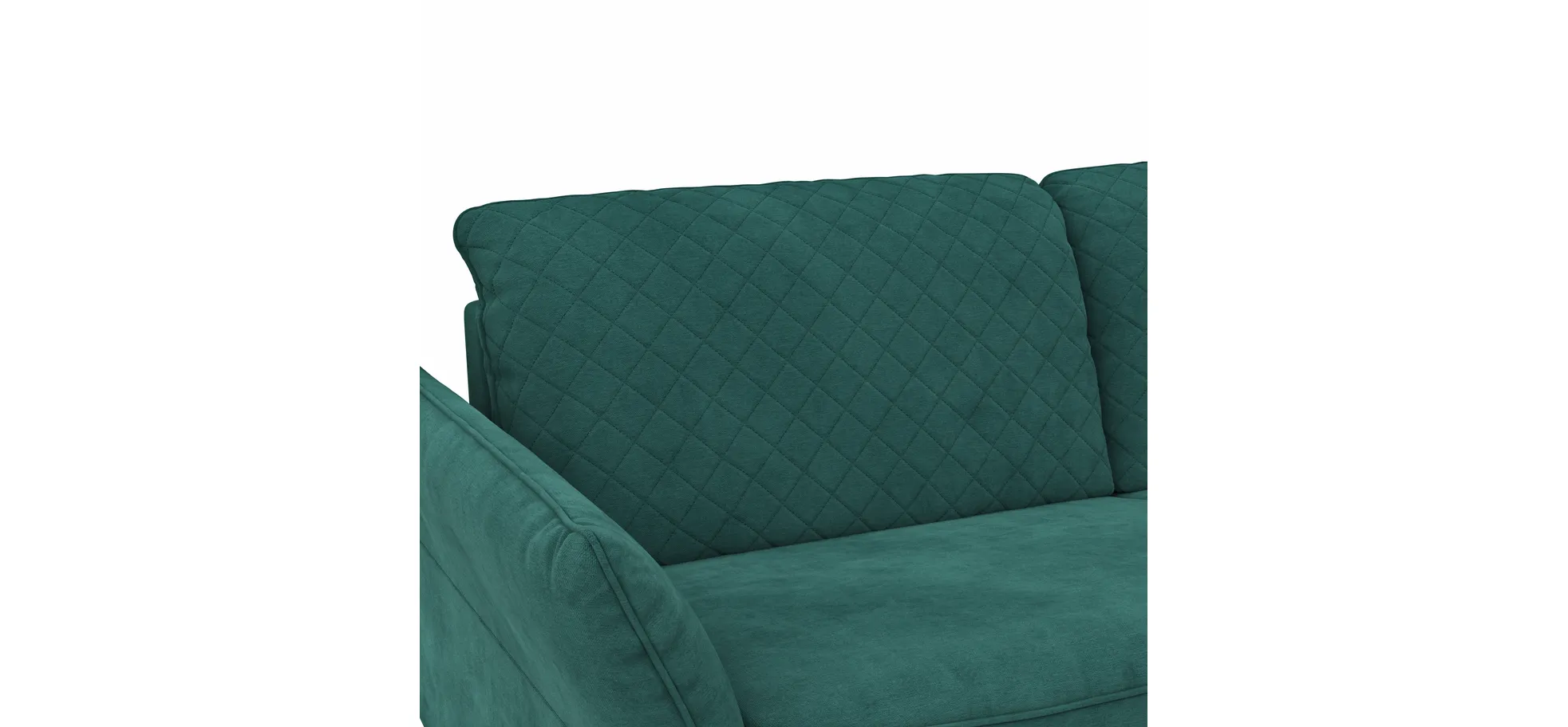 Sofa Melida - 2,5-Sitzer inkl. Schlaffunktion, Stoff, Smaragd