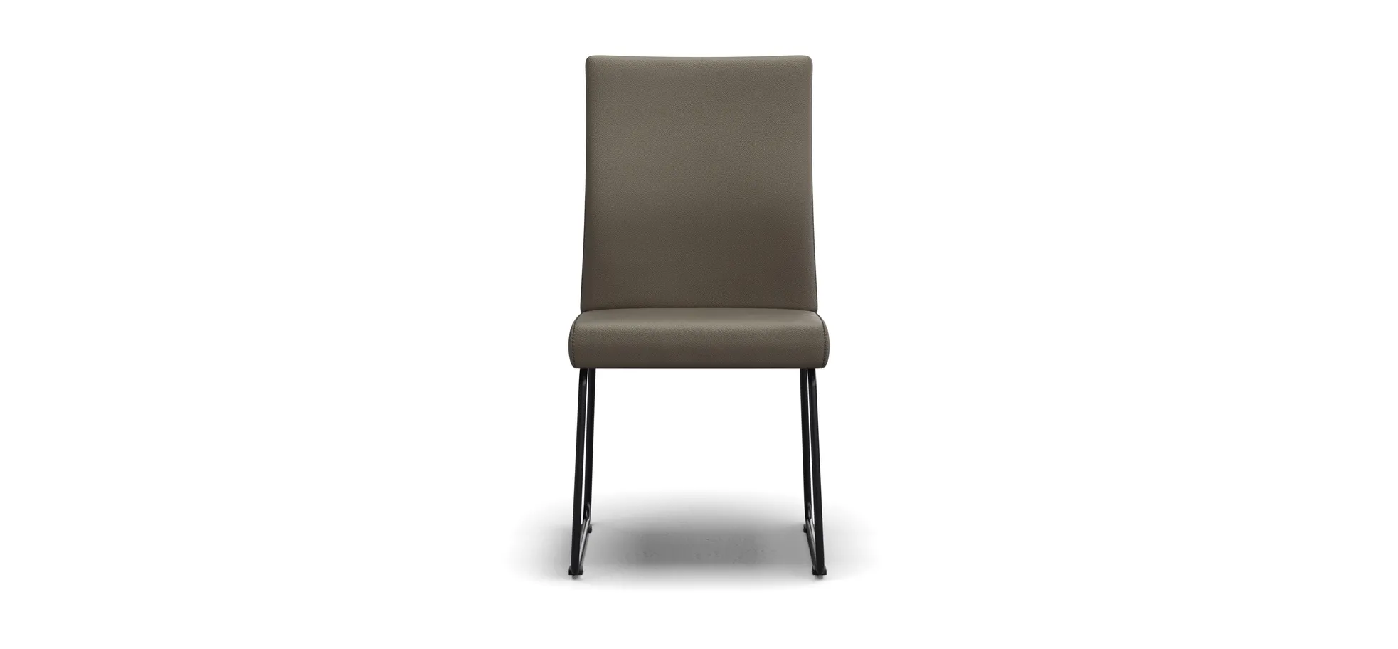 Polsterstuhl Carmelo - Leder, Olive