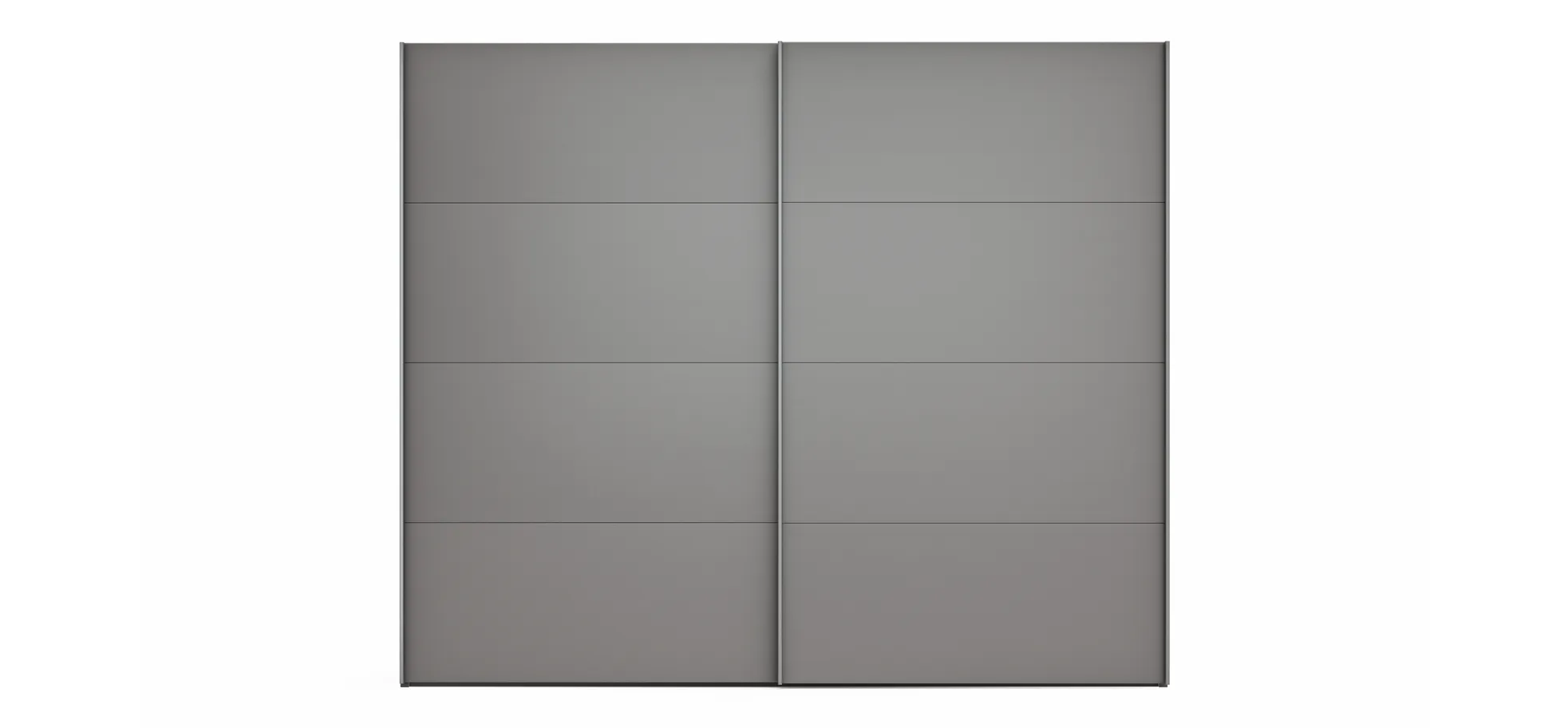 Schwebetürenschrank Viana - B ca. 271 cm, Lack, Steingrau