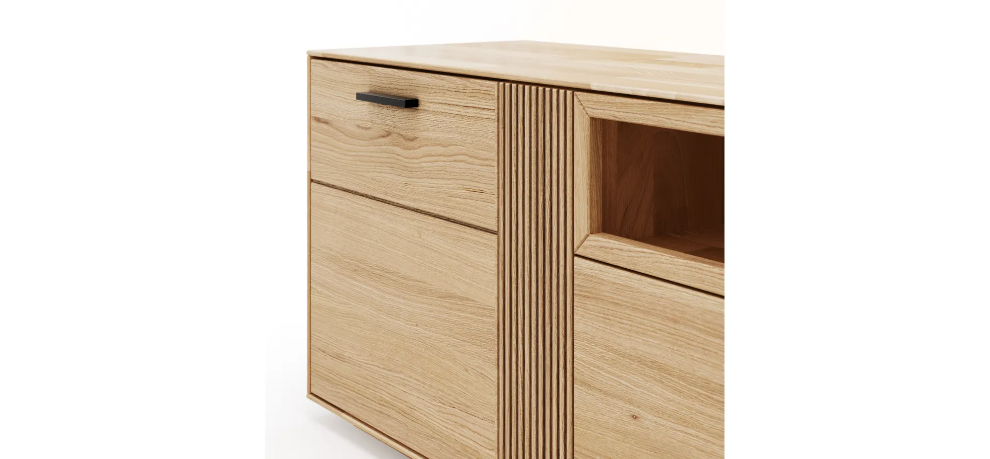 Lowboard Estana - Eiche massiv, legno