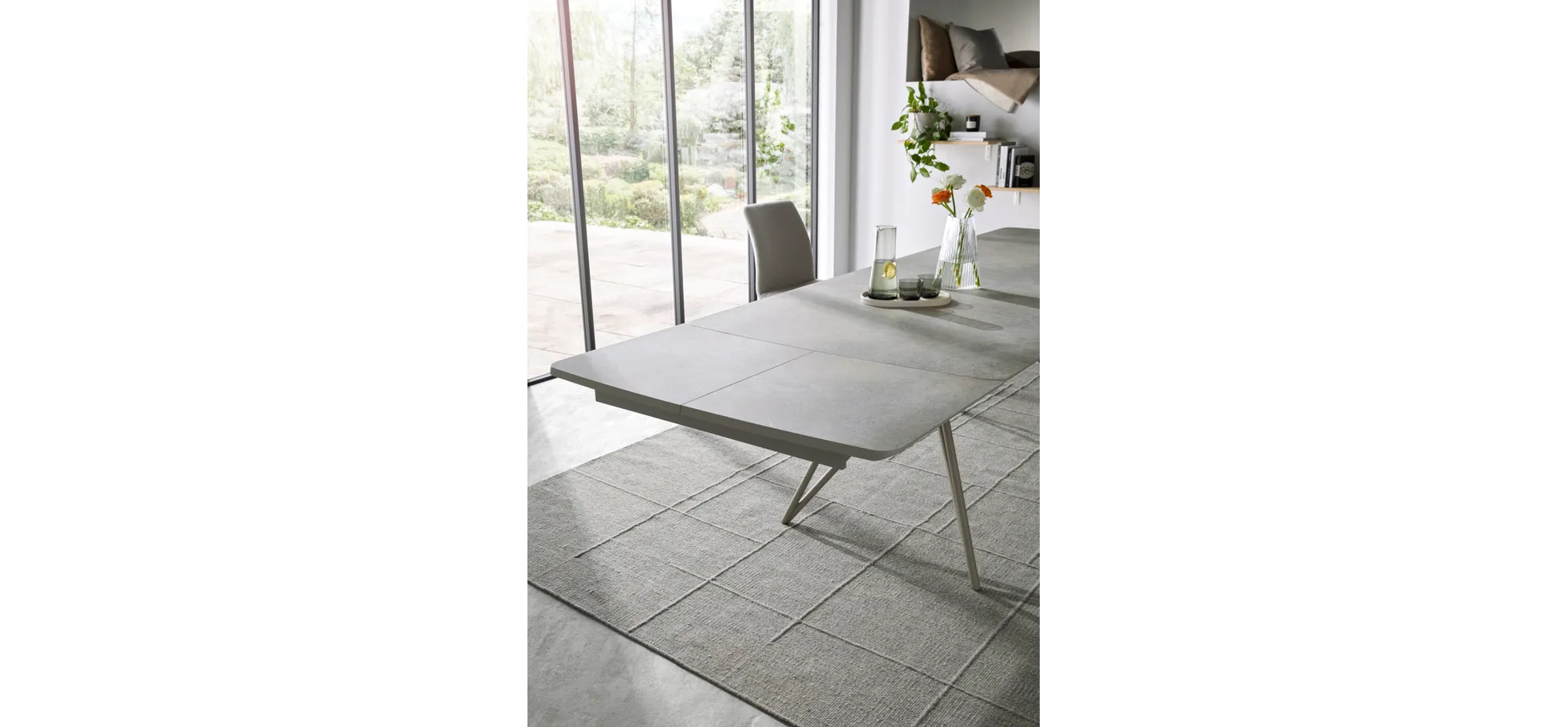 Esstisch Sedana - ausziehbar, LB ca. 200x100 cm, HPL, Grau