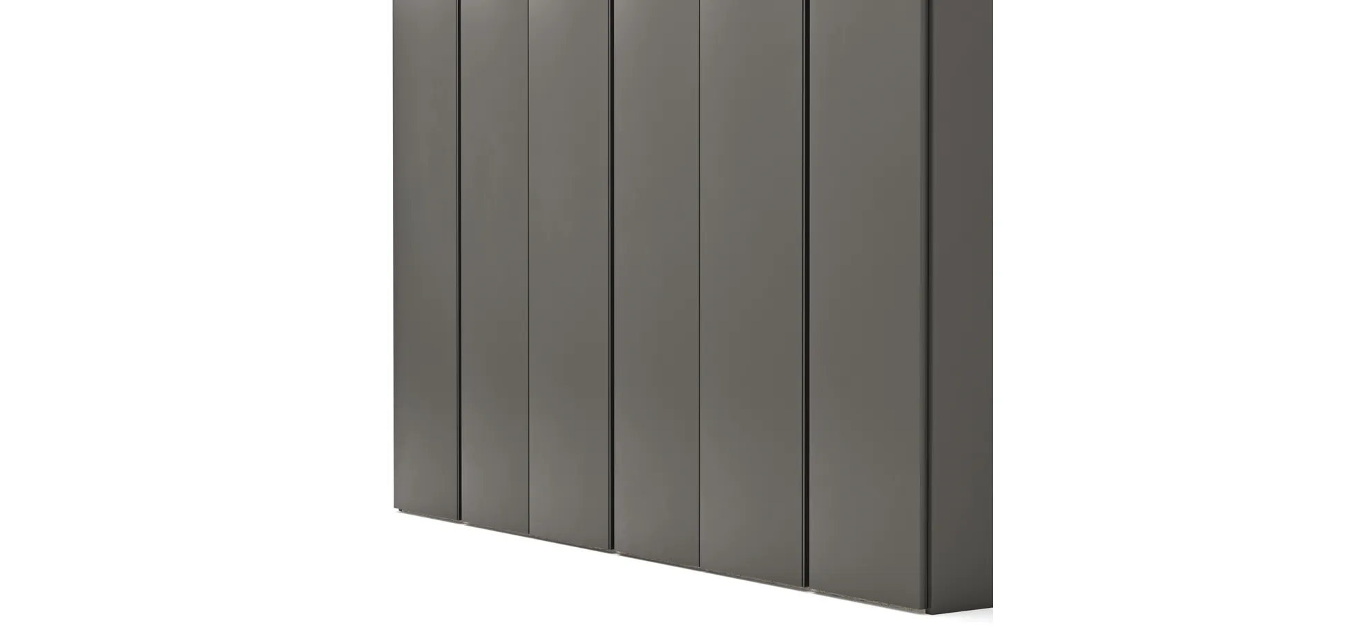 Drehtürenschrank Loretto - B ca. 280 cm, Melamin matt, Anthrazit