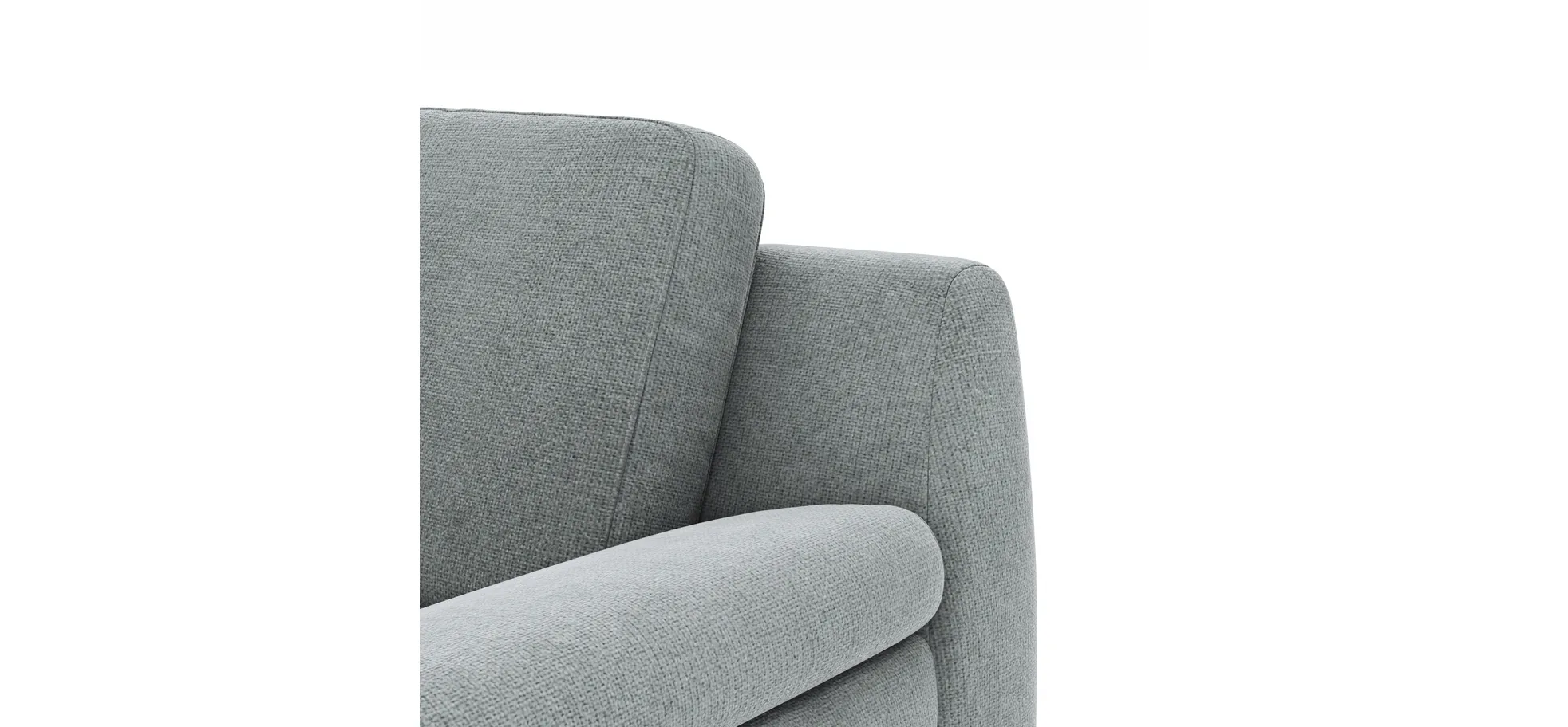 Ecksofa Tavira - Ecke links und 2,5-Sitzer rechts, Stoff, Grau