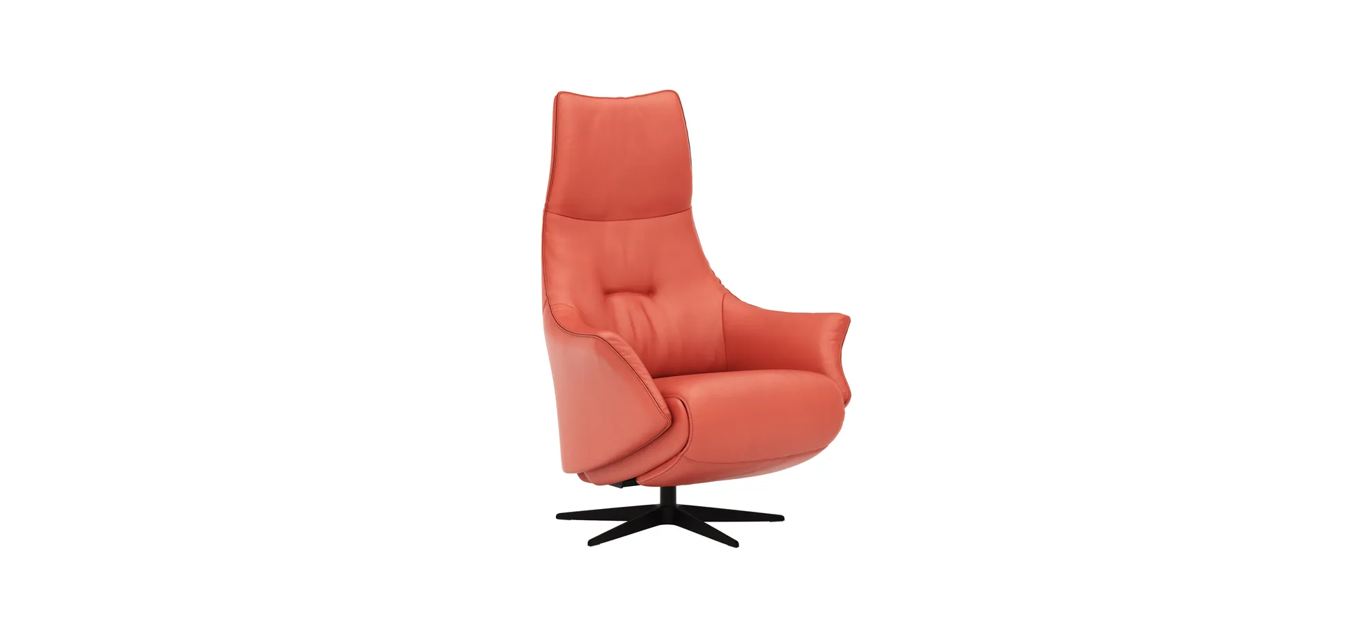 Relaxsessel Girona - Relaxfunktion (motorisch), Leder, Rot 117329