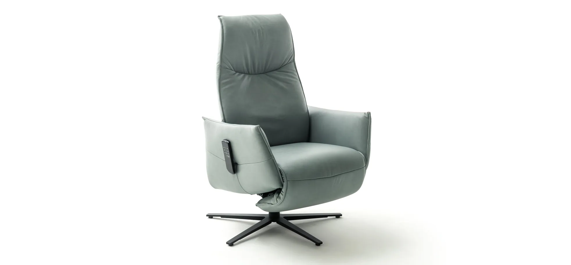 Relaxsessel Marsala - inklusive motorischer Rücken und Fußteilverstellung, Leder, Jade 125193