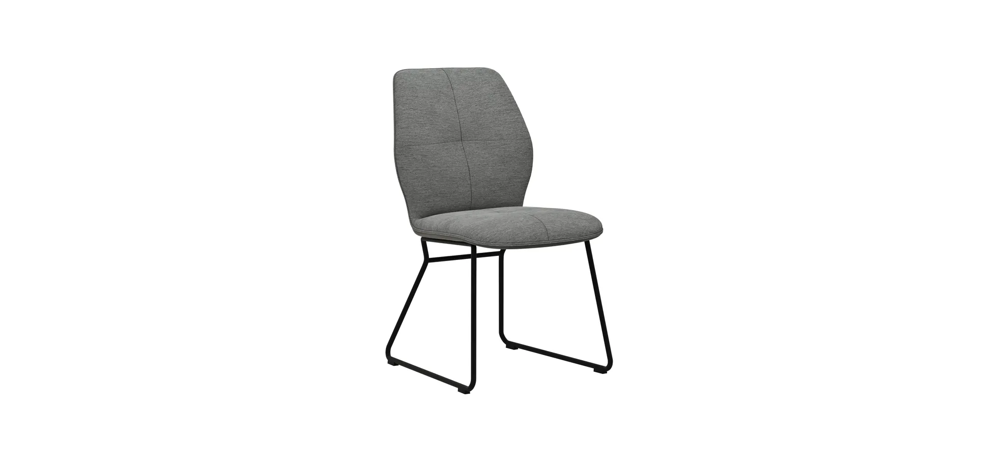Stuhl Dinner - Stoff, Grau 101486