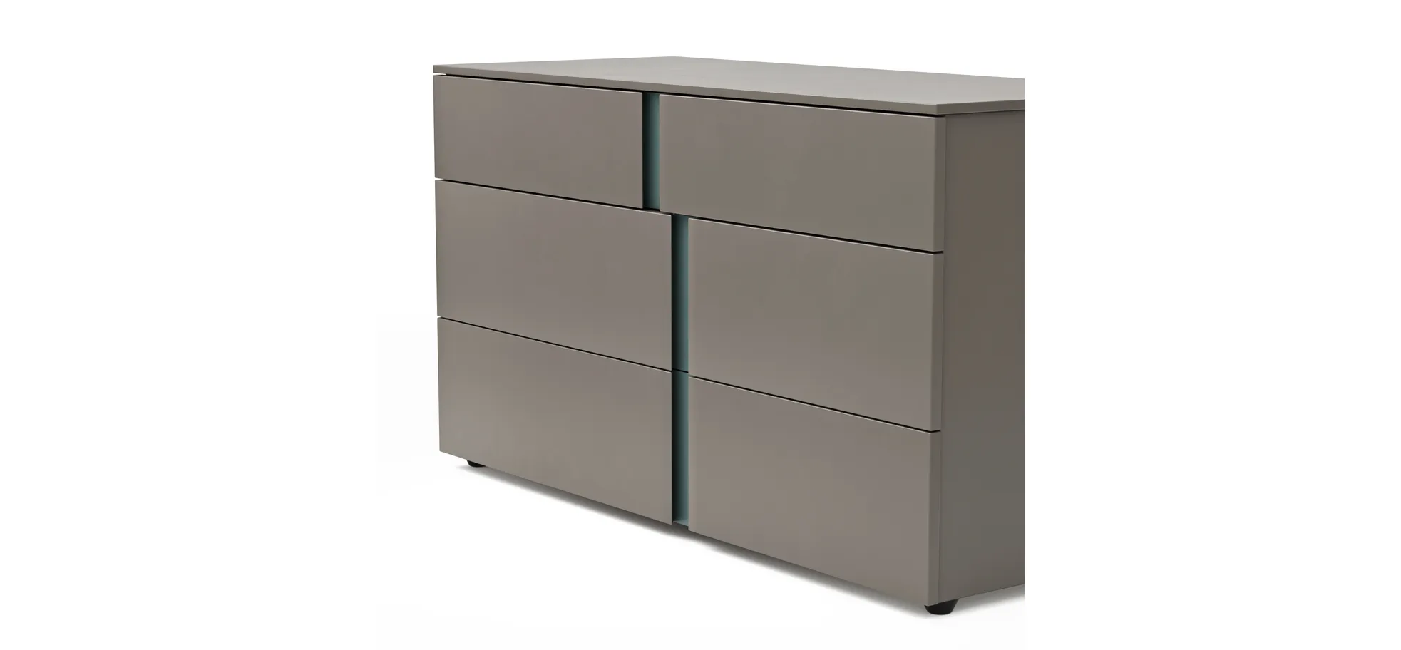 Kommode Loretto - BHT ca, 127x70x51 cm, Lack matt, Steingrau