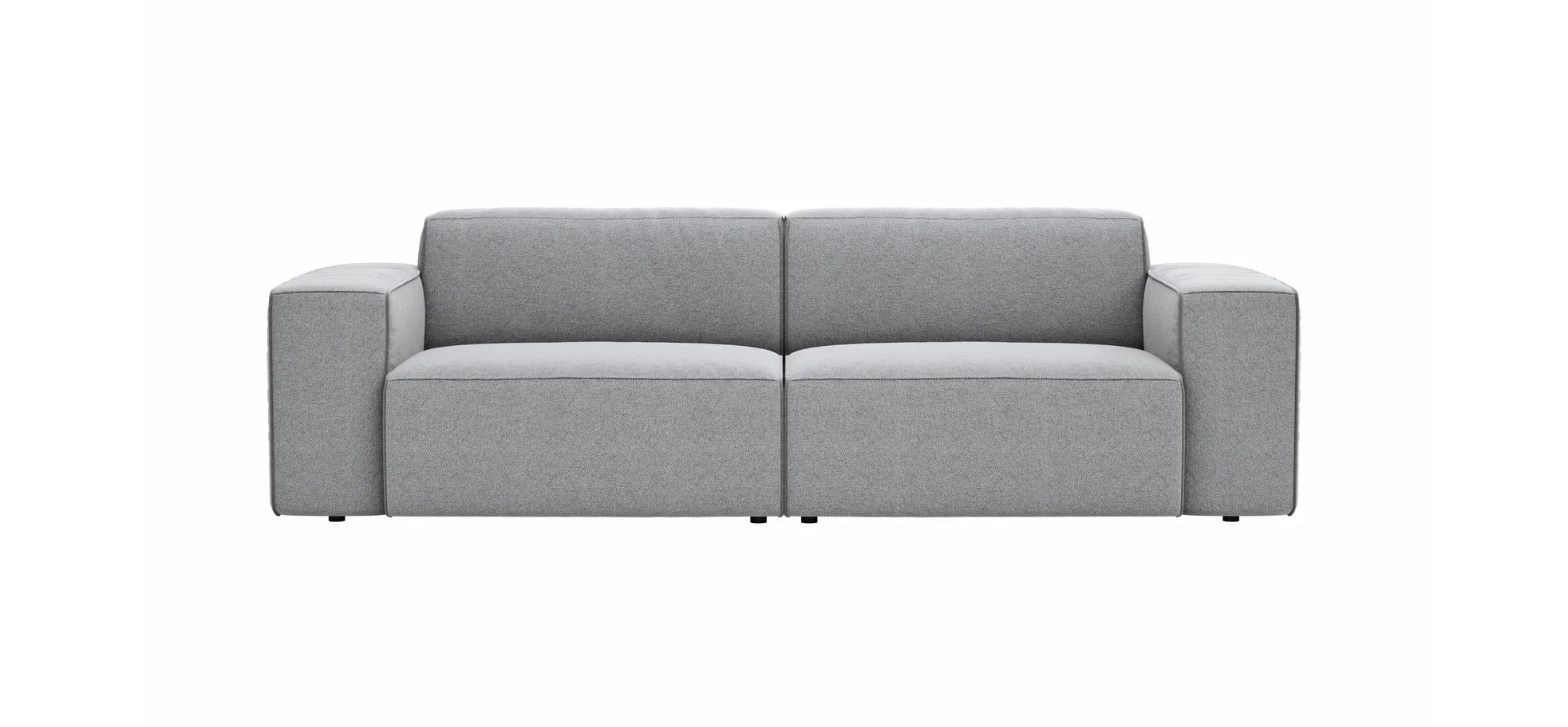 Sofa Elementos - 3-Sitzer, Stoff, Grau 137992