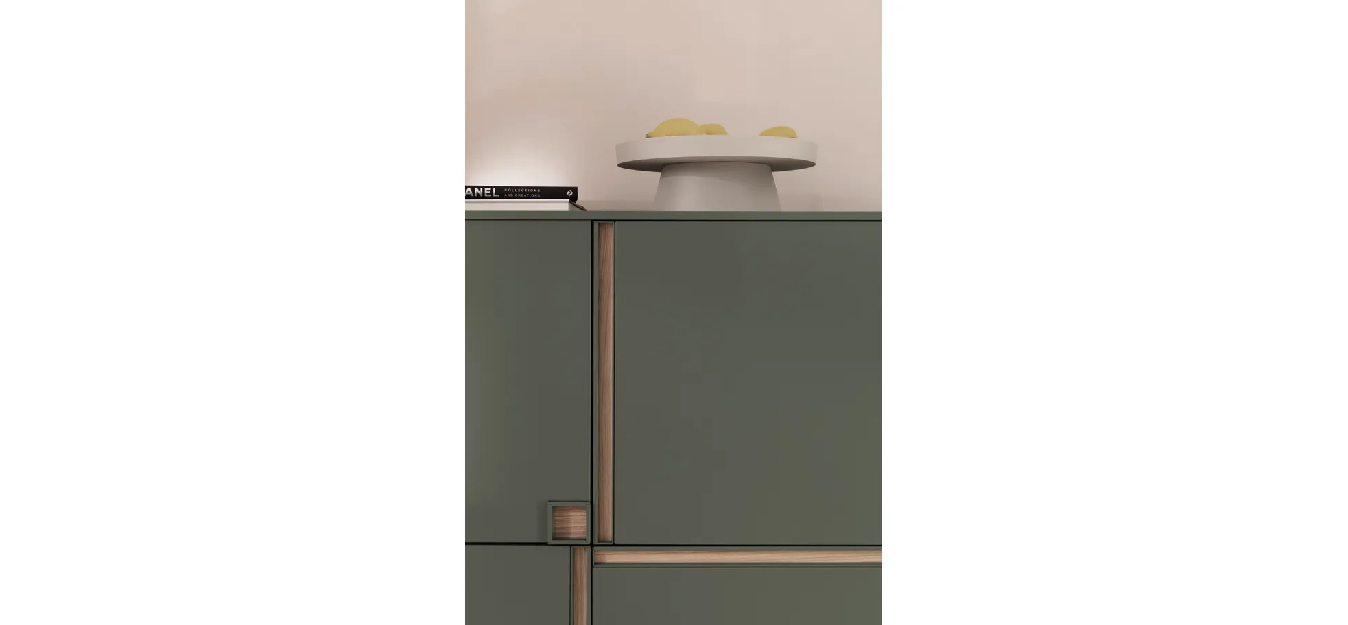 Highboard Venzone - BHT ca. 109x148x41 cm, Lack, Jade