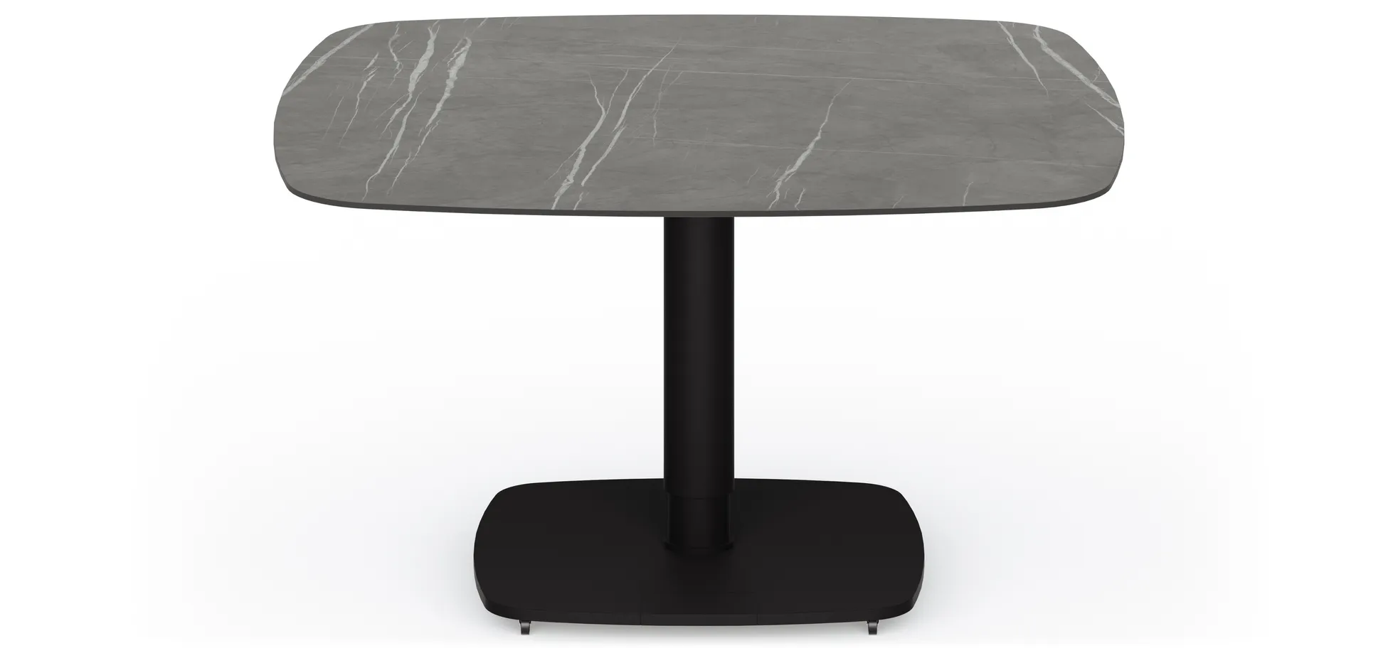 Couchtisch Camas - LBH ca. 75x75x42 cm, Keramik, Dunkelgrau