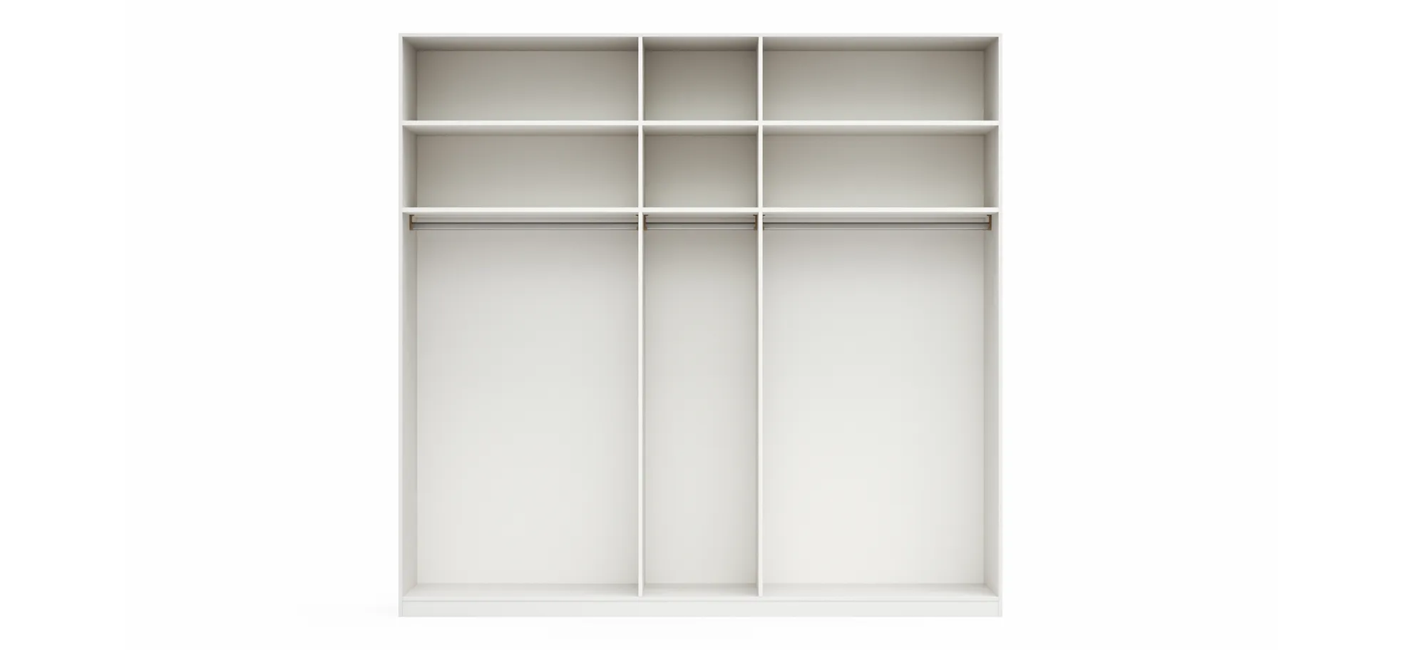 Drehtürenschrank Viana - B. ca. 250 cm, Lack, Weiß