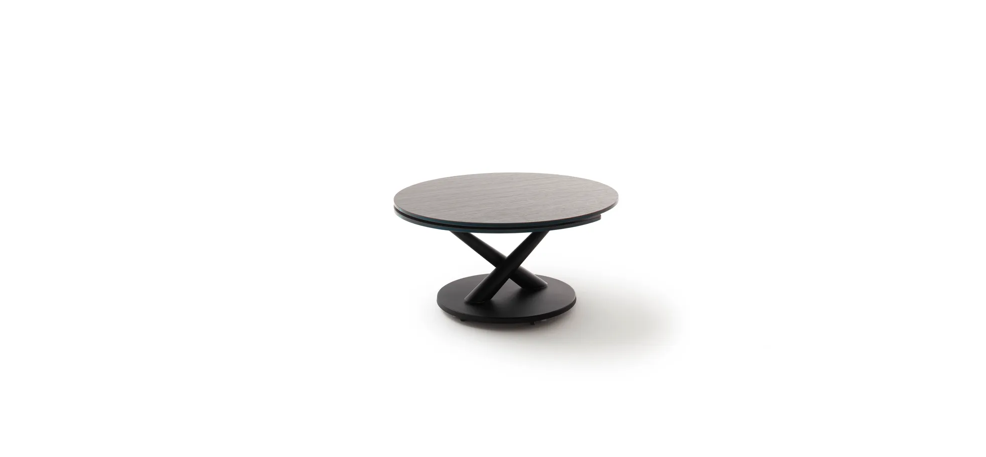 Couchtisch Spessa - LB ca. 128x80 cm, drehbar, Keramik, Anthrazit