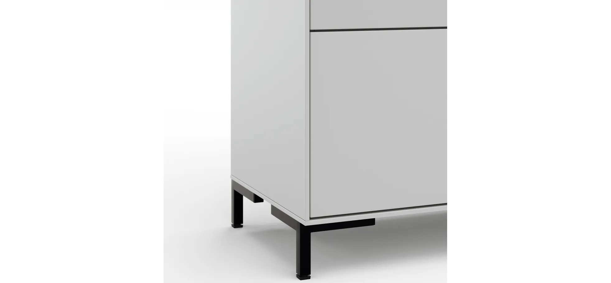Sideboard Medio - Lack, Weiß