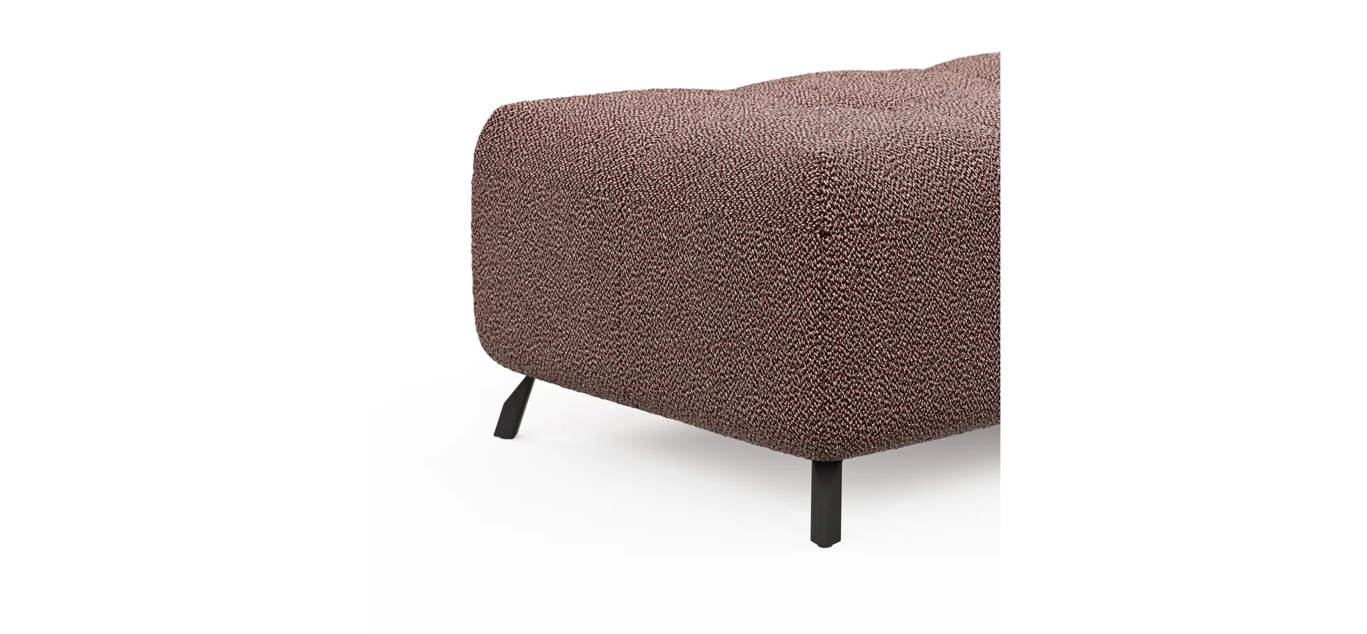 Hocker Comodo - Stoff, Pfirsich