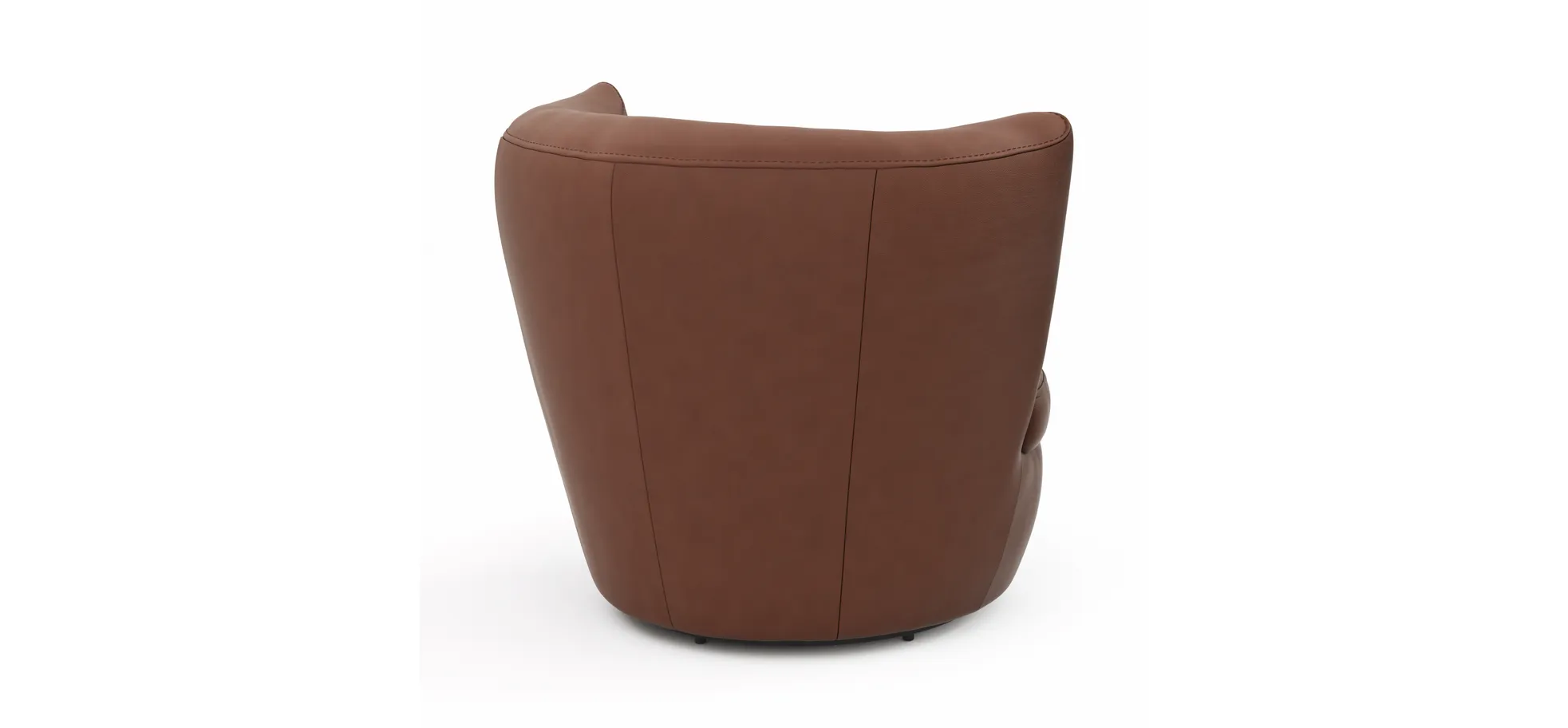 Sessel Cativa - drehbar, Leder, Cognac