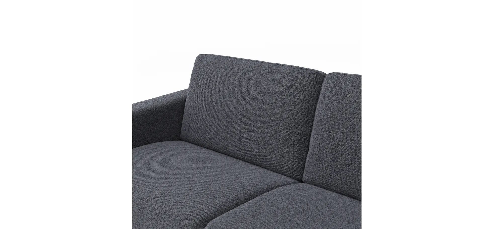 Sofa Nuoro - 2,5-Sitzer inkl. Schlaffunktion, Armlehne 1, Stoff, Eisblau