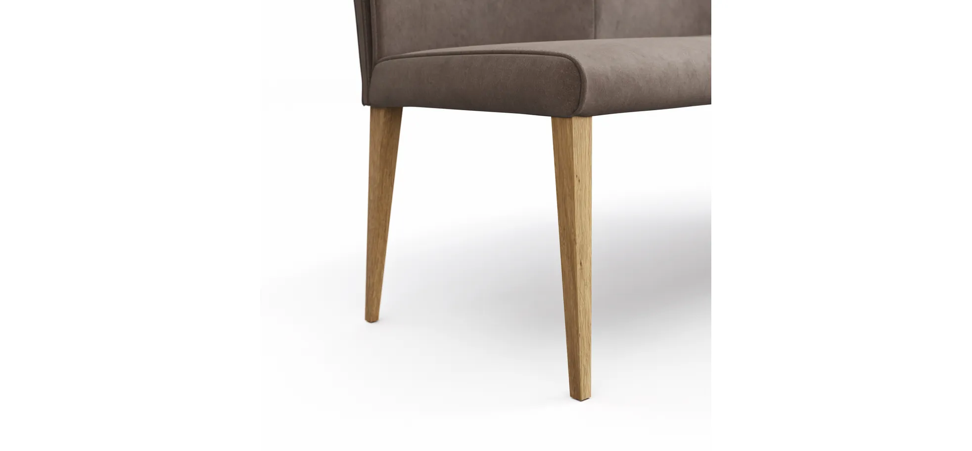 Polsterbank Florea - Breite ca. 155 cm, Stoff, Dunkelbraun