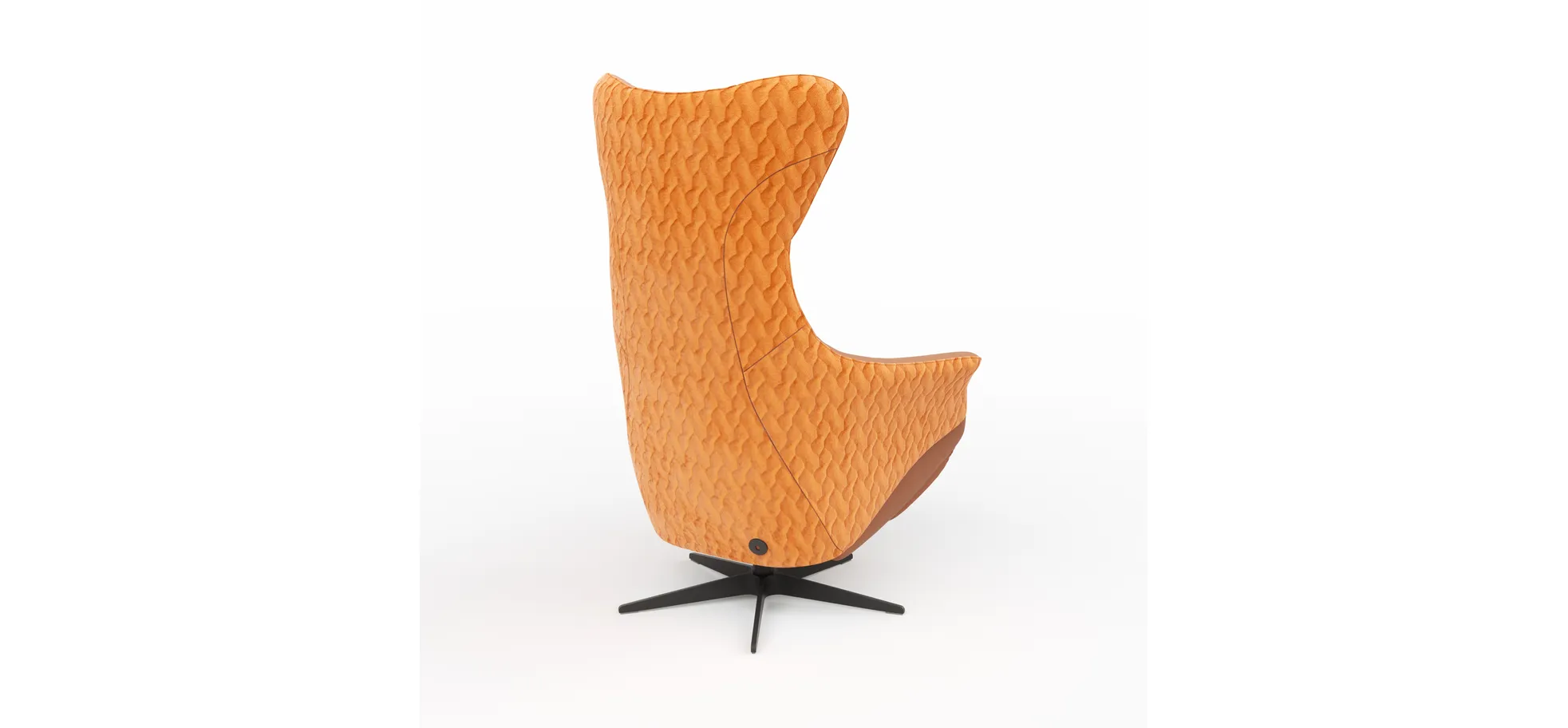 Relaxsessel Follina - Relaxfunktion (motorisch), Leder, Stoff, Cognac