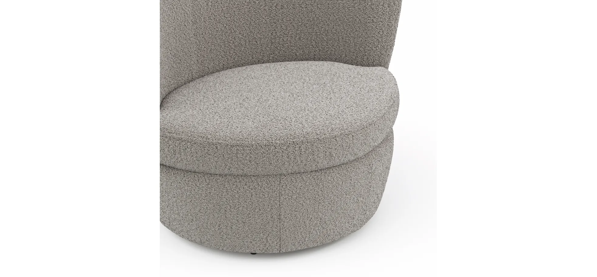 Sessel Cativa -  drehbar, Stoff, Graubeige