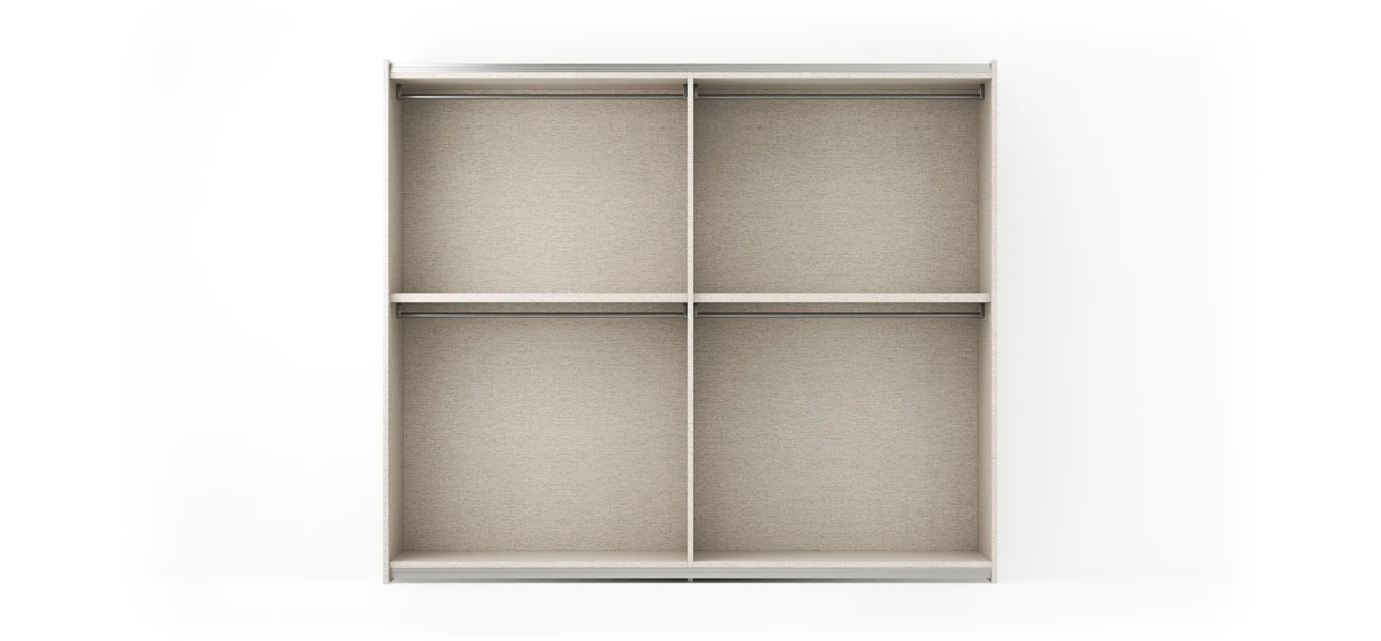 Schiebetürenschrank Loretto - B ca. 280 cm, Lack matt, Weiß