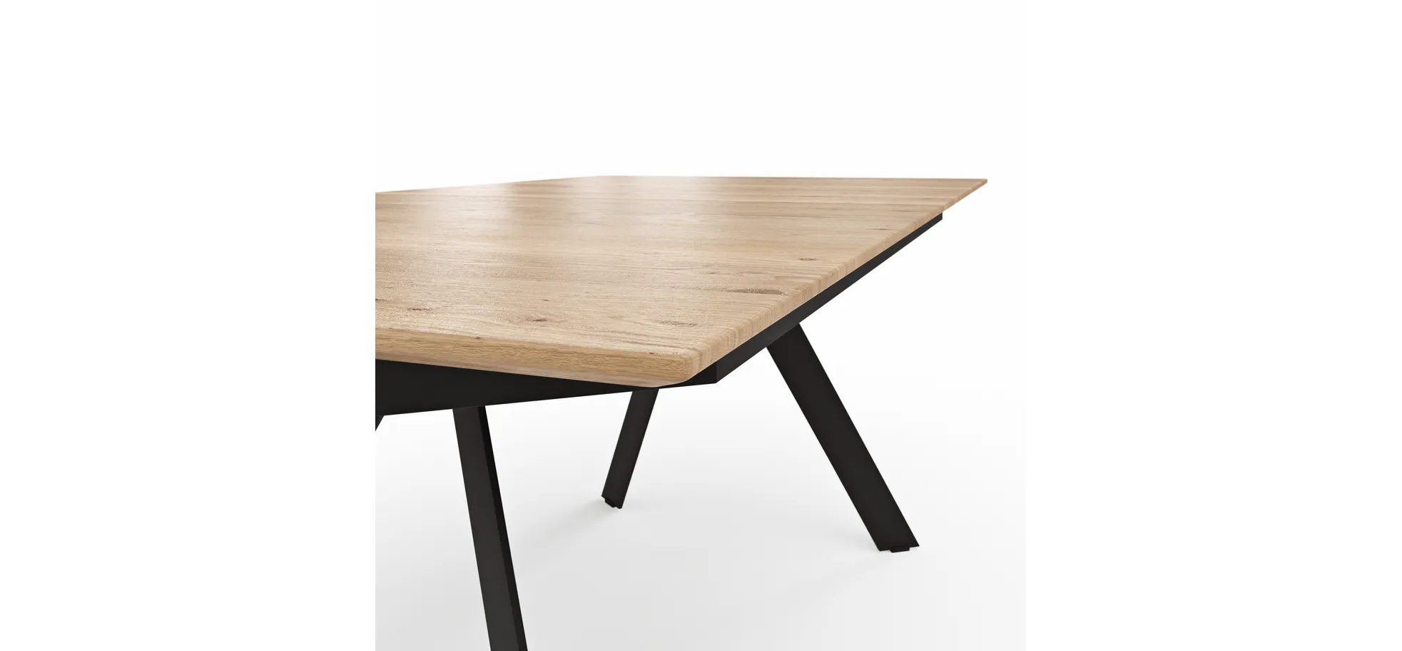Esstisch Dinner - ausziehbar, LB ca. 180x100 cm, Eiche massiv