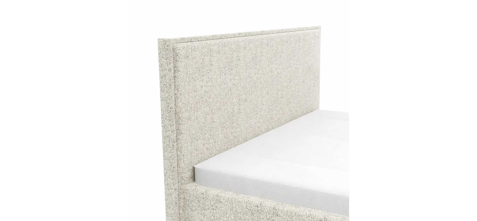 Bettgestell Carmen - Liegefläche ca. 140x200cm, Stoff, Beige