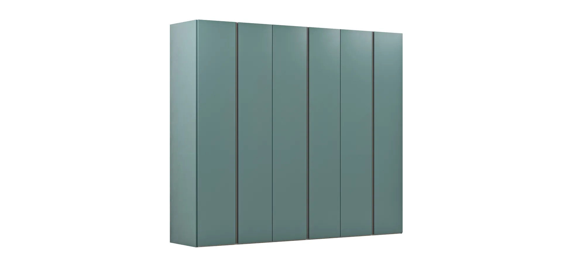 Drehtürenschrank Loretto - B ca. 280 cm, Lack matt, Salbeigrün 112477