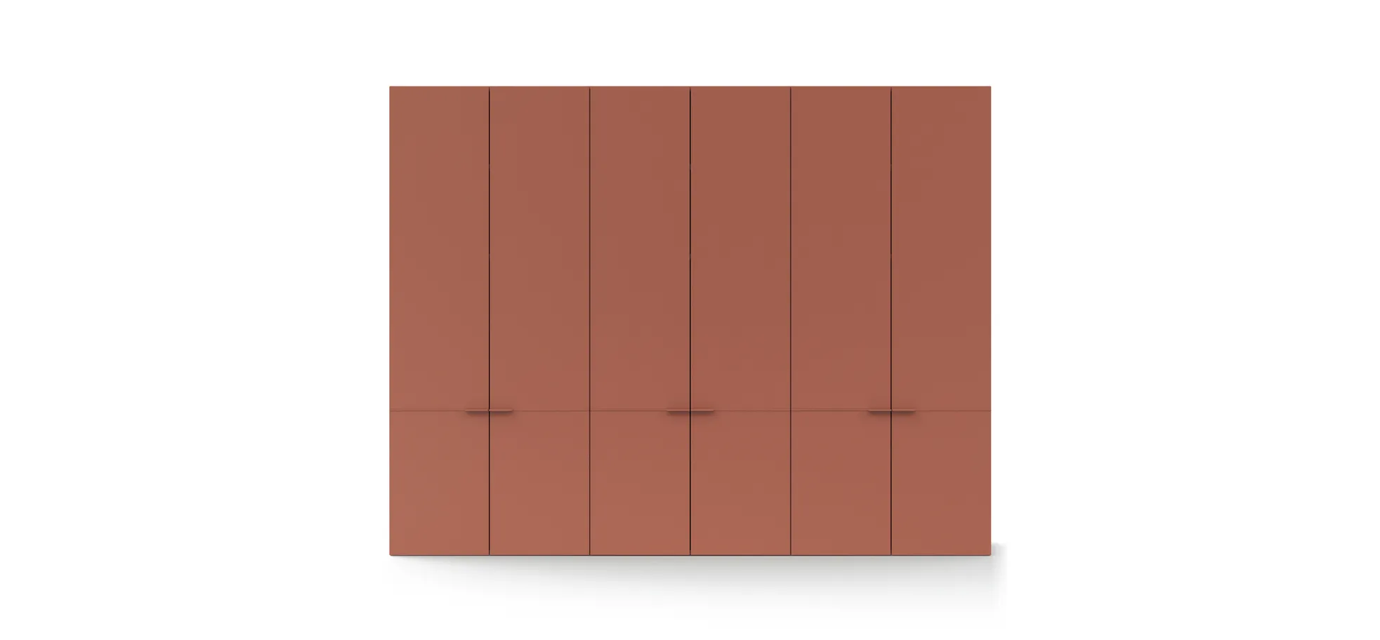 Drehtürenschrank Matera - BTH ca. 301x60x235 cm, Lack Matt, Pfirsich
