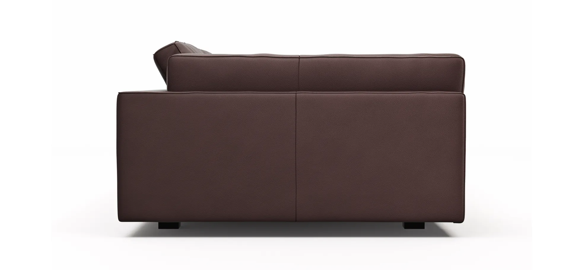 Sofa Aprino 3 - 3,5-Sitzer XXL, Dickleder, Dunkelbraun, Armlehne Kissen