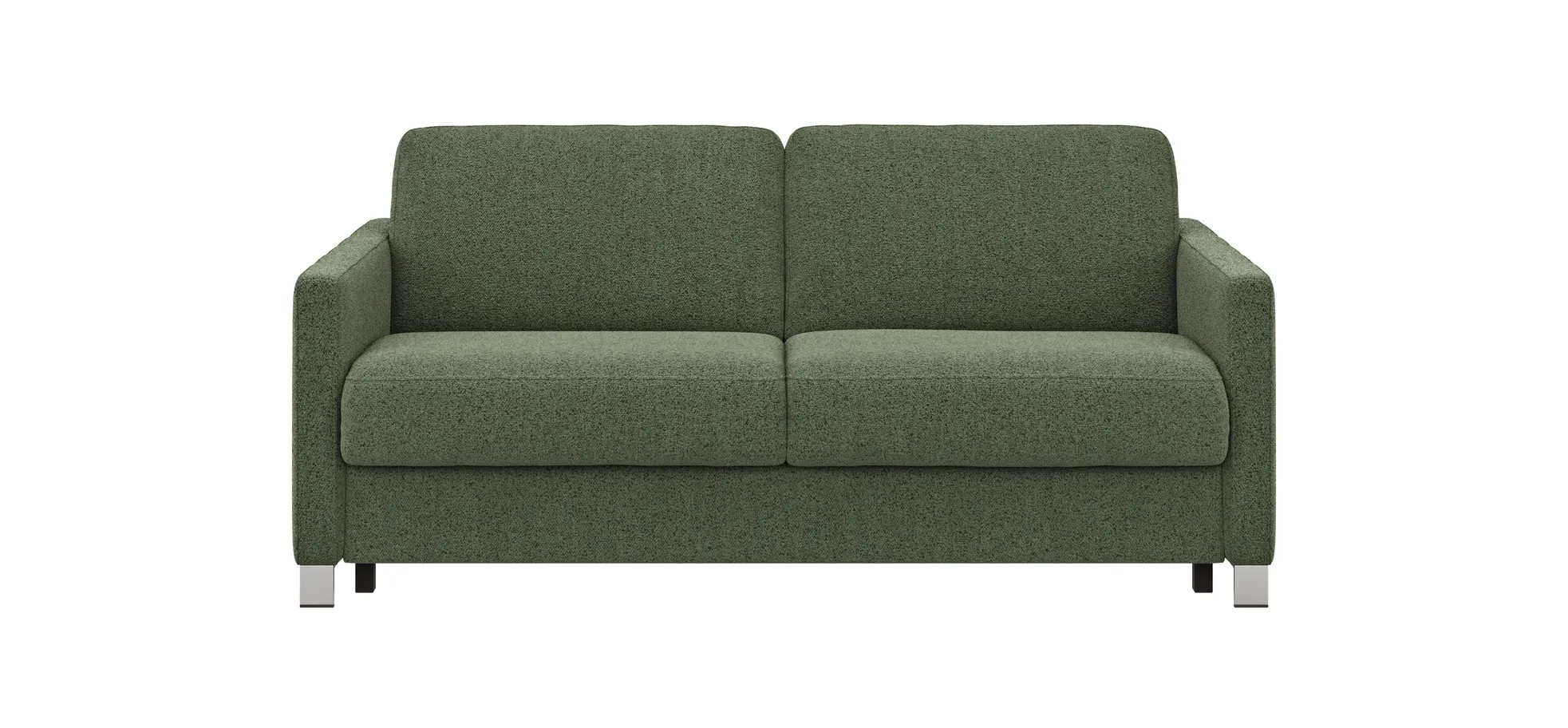 Sofa Nuoro - 2,5-Sitzer inkl. Schlaffunktion, Armlehne schmal, Stoff, Olivgrün 130805