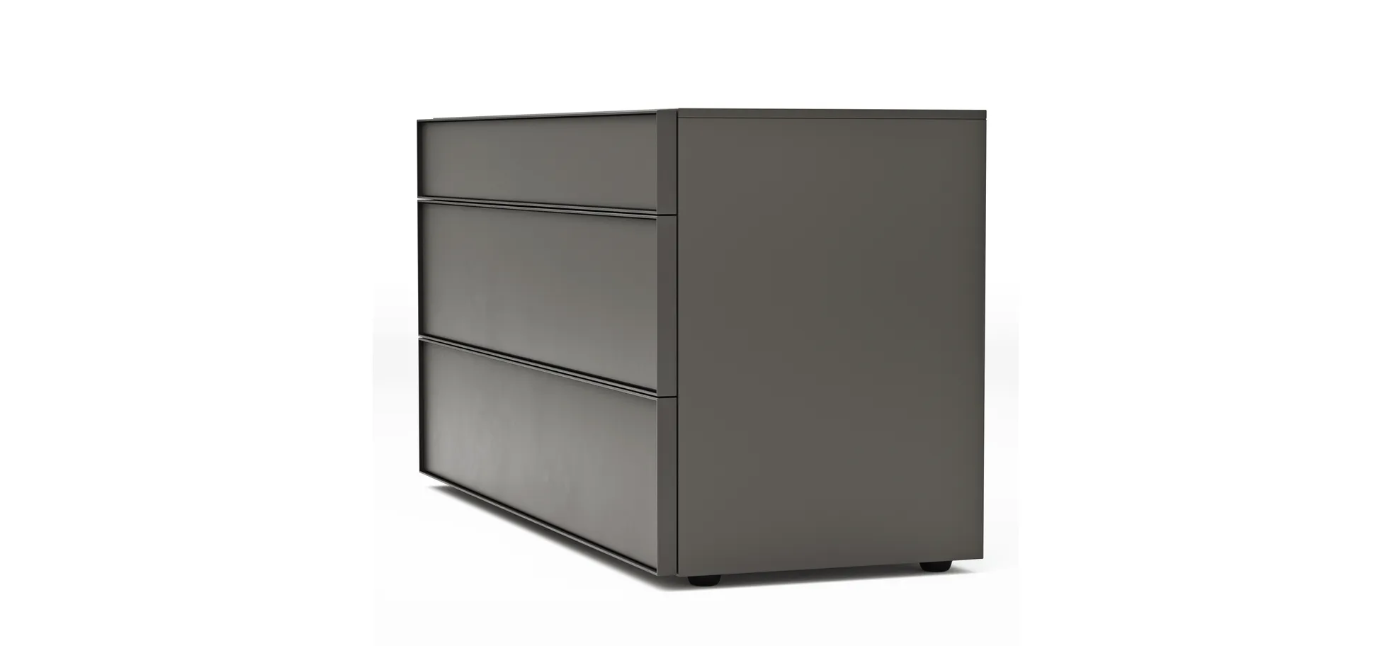 Kommode Loretto - BHT ca. 135x70x53 cm, Lack matt, Anthrazit