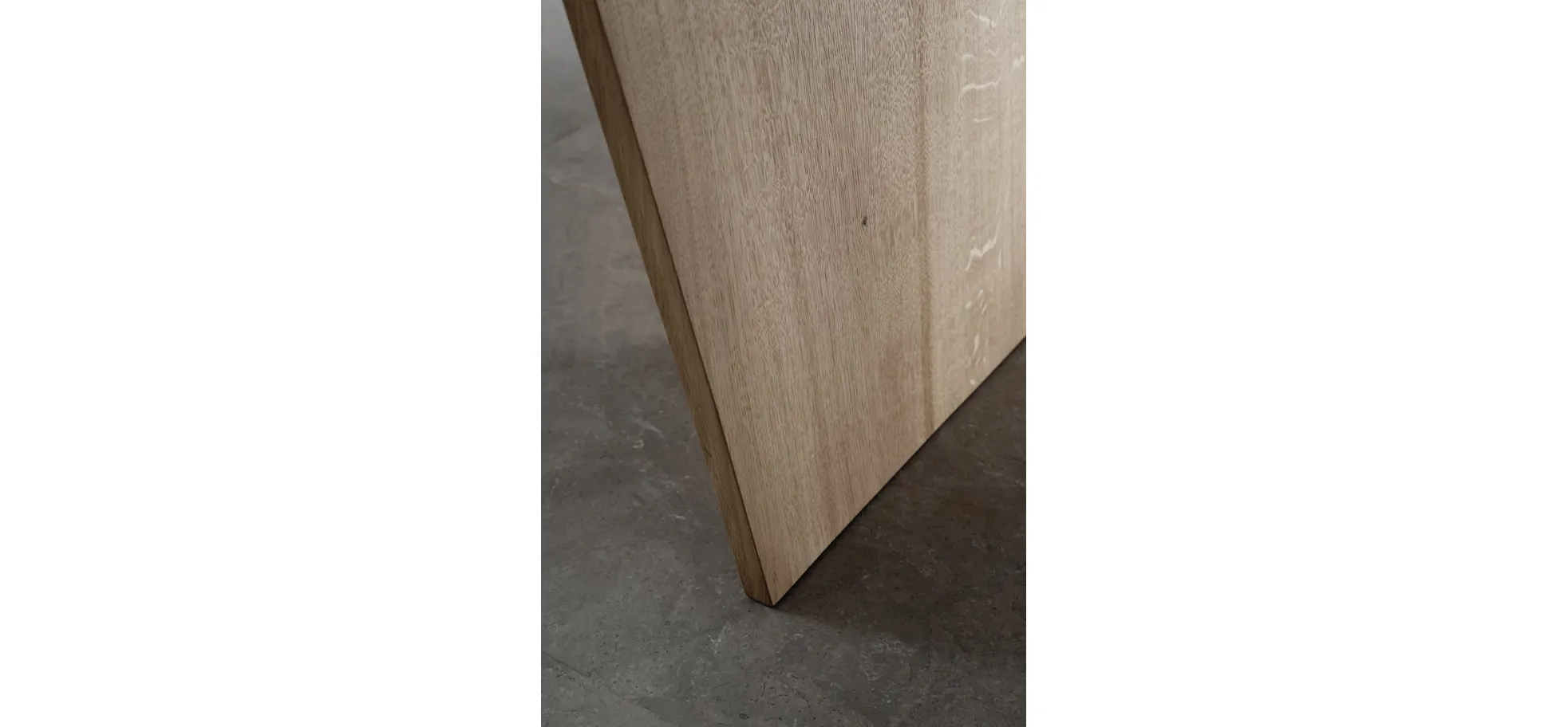 Esstisch 3100 - LB ca. 220x100 cm, Asteiche Bianco massiv, Holzwange