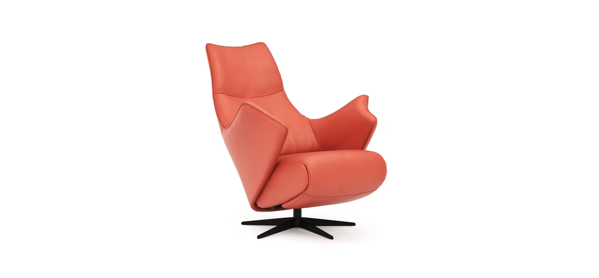 Relaxsessel Girona - Relaxfunktion (motorisch), Leder, Rot