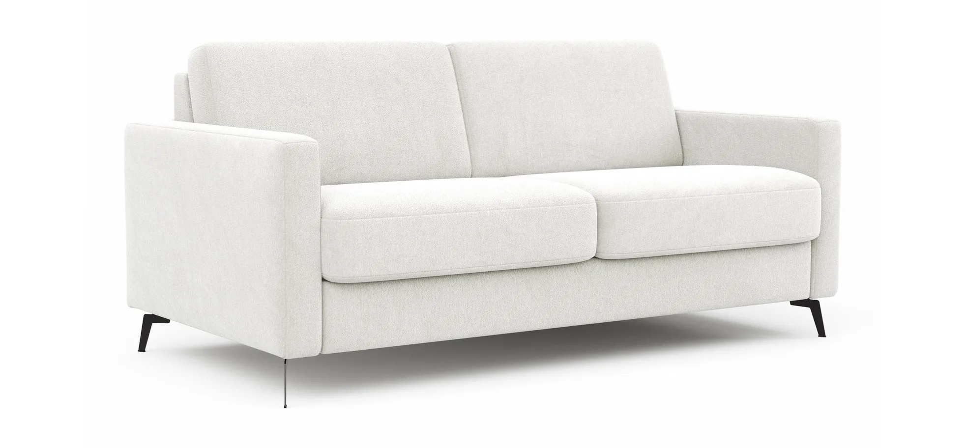 Schlafsofa Laredo - 2,5-Sitzer inkl. Schlaffunktion, Stoff, Offwhite