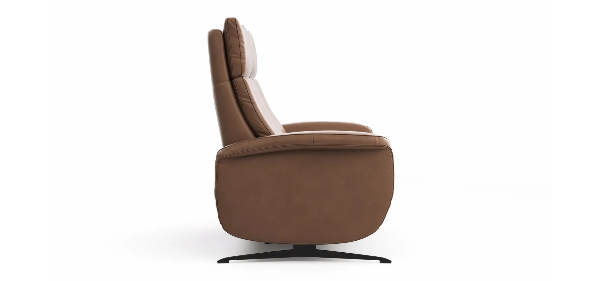 Sofa Sitz.Konzept Sofa - 2,5-Sitzer inkl. Relaxfunktion (motorisch) und Kopfteilverstellung, Leder, Cognac