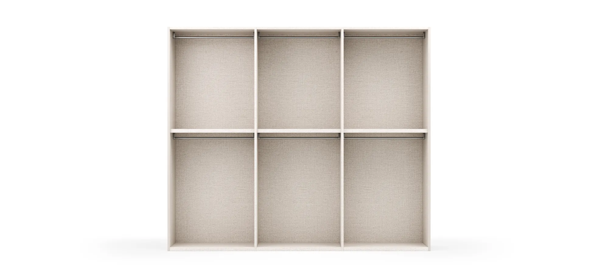 Drehtürenschrank Loretto - B ca. 280 cm, Melamin, Perlmutt