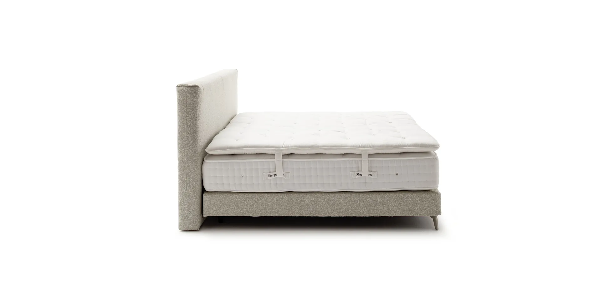  Boxspringbett Contur 4600 - Liegefläche  ca.180x200 cm, Boucle, Beige