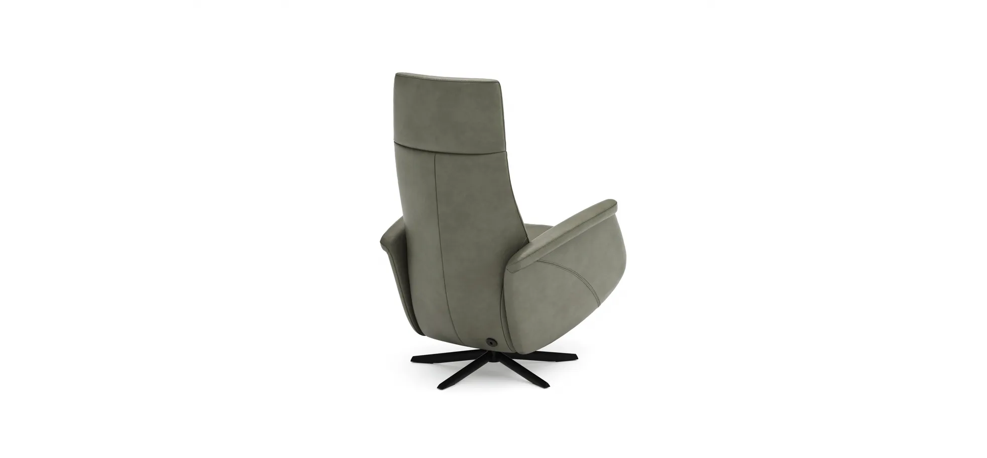 Sessel Girona - Relaxfunktion (motorisch), Leder, Moos