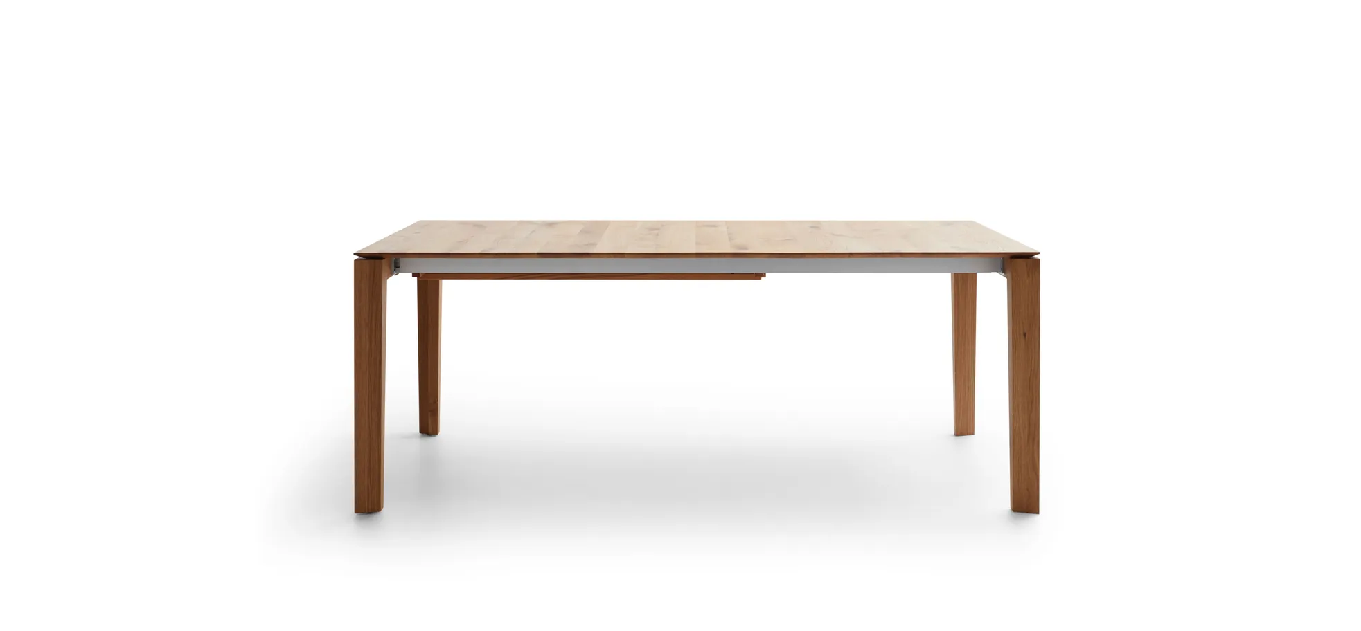 Esstisch 3400 - ausziehbar, LB ca. 200x100 cm, Asteiche massiv, Geölt, Gedrehter Fuss