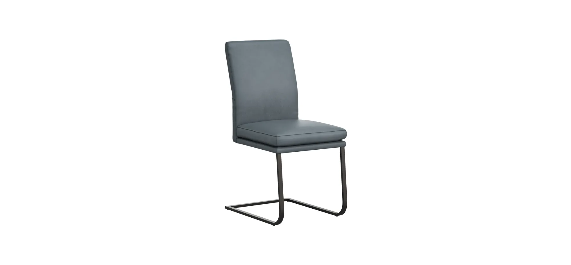 Freischwinger Valloni, Leder, Hellblau 115399
