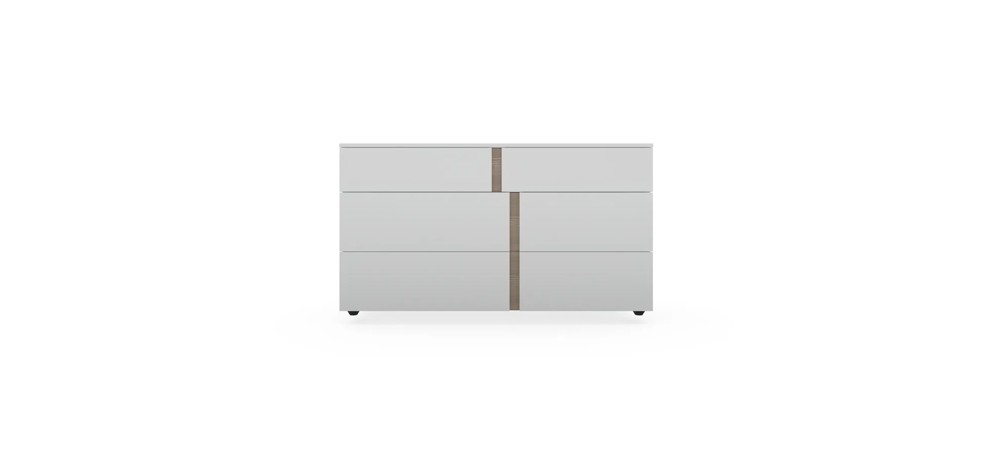 Kommode Loretto - BHT ca. 127x70x51 cm, Lack matt, Weiß
