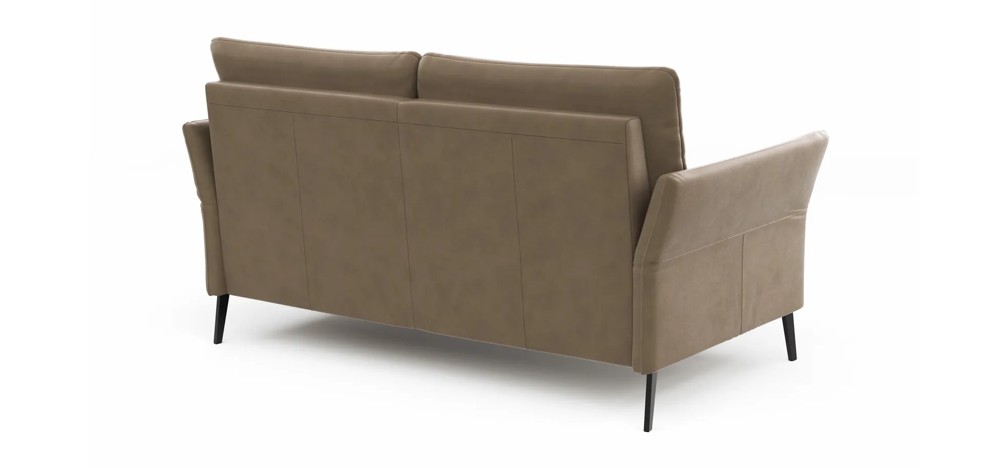Sofa Rosario - 2-Sitzer, Leder, Rauchbraun