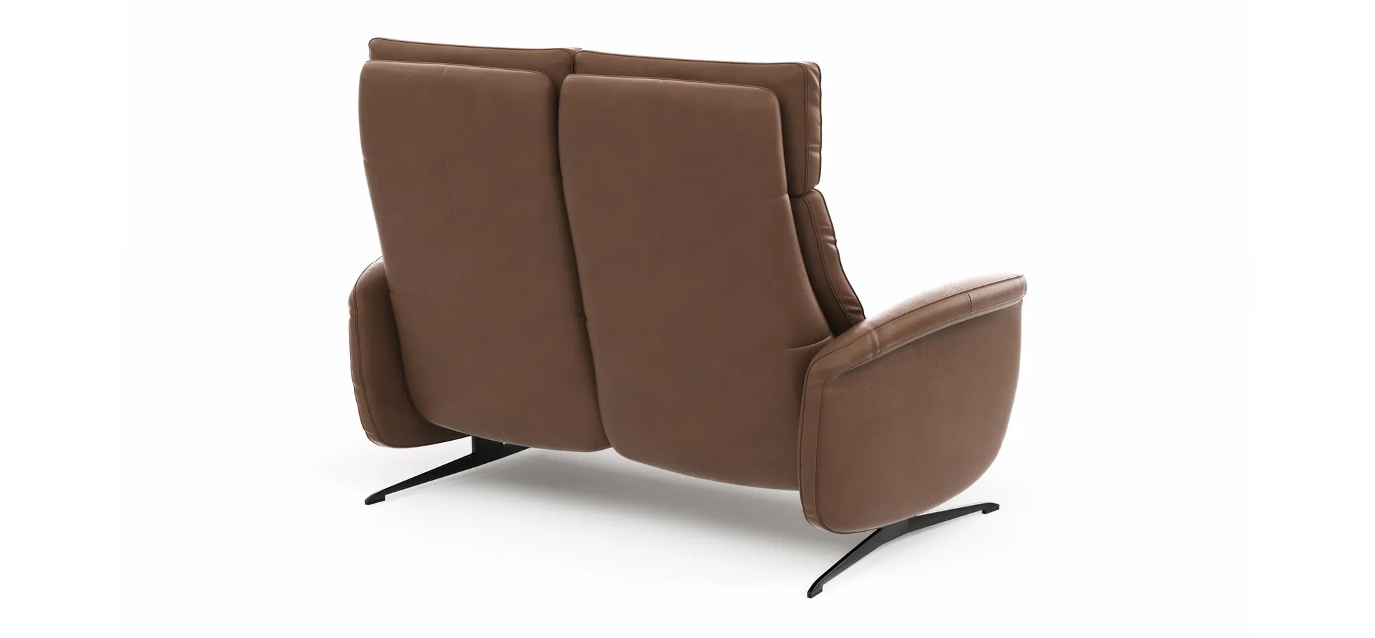 Sofa Sitz.Konzept Sofa - 2,5-Sitzer inkl. Kopfteilverstellung, Leder, Cognac