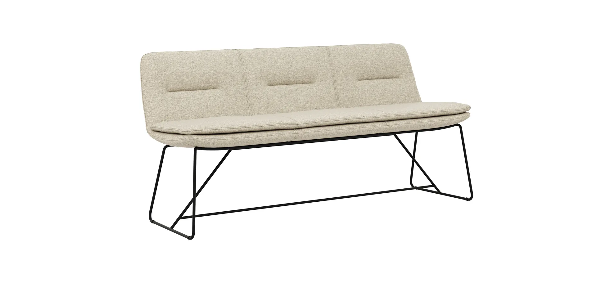 Polsterbank Macano - B ca. 180 cm, Stoff, Beige 102642