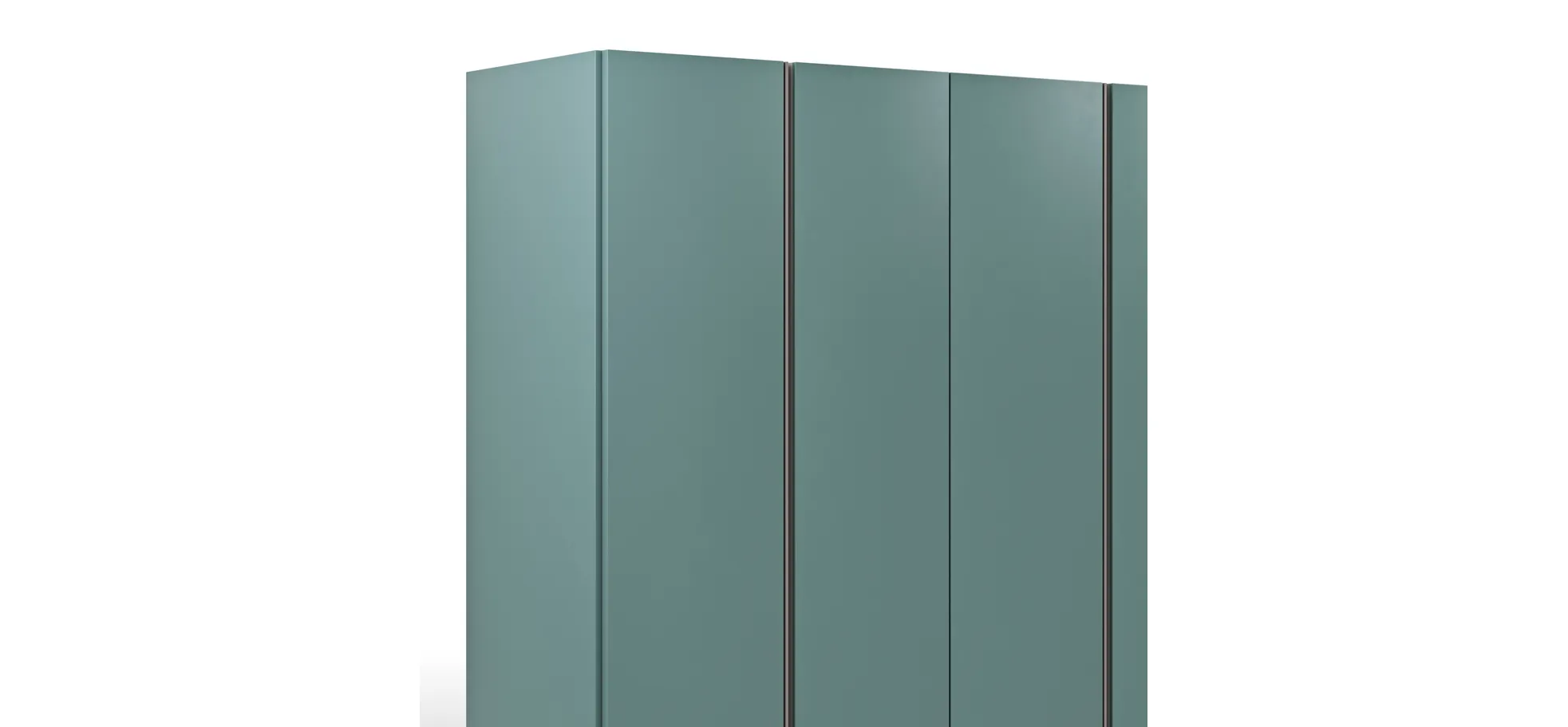 Drehtürenschrank Loretto - B ca. 280 cm, Lack matt, Salbeigrün